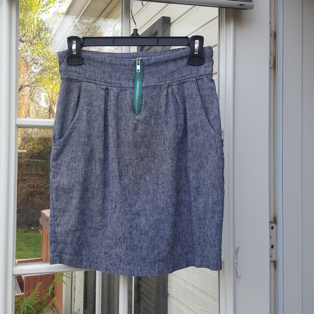 Gray High Waisted Skirt